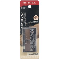 Rimmel London, Набор для моделирования бровей Brow This Way, 001 палитра для блондинок, 1 шт