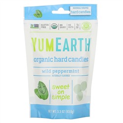 YumEarth, Органические леденцы, дикая мята, 93,6 г (3,3 унции)