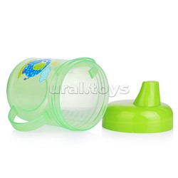 Поильник-непроливайка с жестким носиком, с ручками, ассорти, 200 мл, 5+, 1шт.