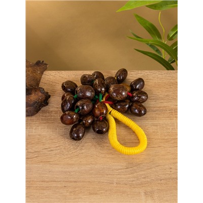 Сувенирный музыкальный инструмент «Погремушка», 16×10×3 см, орех кемири, МИКС