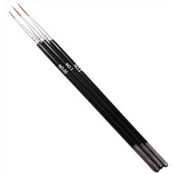 Kristaller Набор кистей для дизайна ногтей №00/01/02 / KR-103, 3 шт. 8313