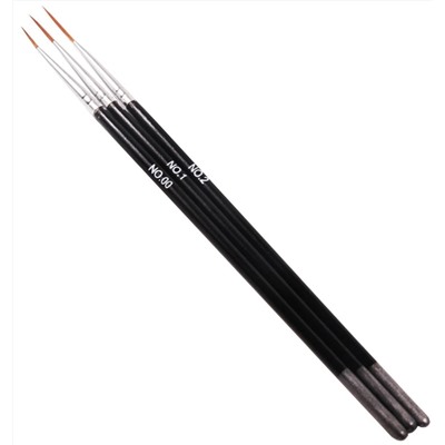 Kristaller Набор кистей для дизайна ногтей №00/01/02 / KR-103, 3 шт. 8313