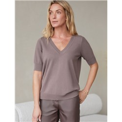 Джемпер тонкой вязки из вискозы с нейлоном