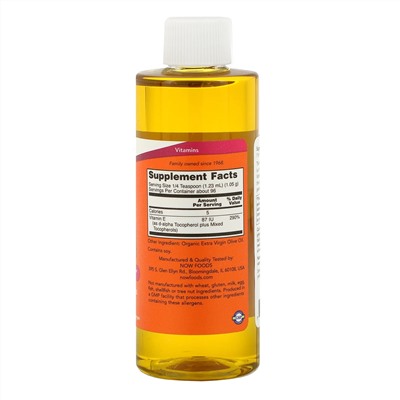 Now Foods, Натуральное E-Масло, 118 мл