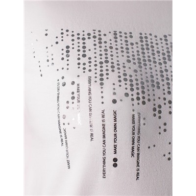 Нарядная футболка с принтом фольгой из премиального хлопка с эластаном