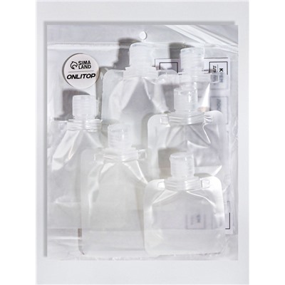 Набор для хранения, 6 предметов, прозрачный, белый