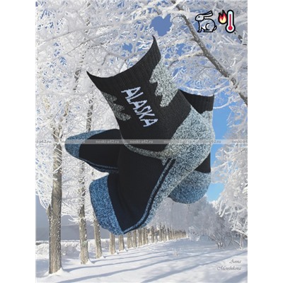 "АЛЯСКА" Термоноски МУЖСКИЕ зимние спортивные внутри махра арт. 3223