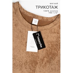 Женская удлиненная футболка с разрезами Happyfox