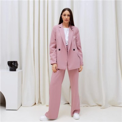 Пиджак женский двубортный MIST, размер 50, розовый