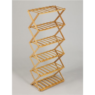 Стеллаж универсальный, 6 полок, 50×25×110 см, напольный, открытый, Greengo