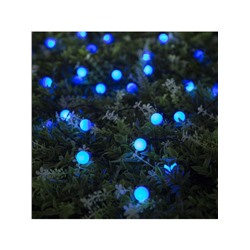 Гирлянда «Нить», 4.5 м, уличная, с насадками «Шарик», IP44, 30 LED, 2 режима, солнечная батарея, тёмная нить, свечение синие
