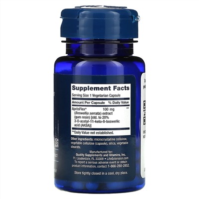 Life Extension, 5-LOX блокатор с ApresFlex, 100 мг, 60 вегетарианских капсул