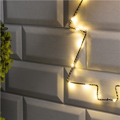 Светодиодная фигура «Ёлка» 20×29 см, металл, батарейки ААх2 (не в комплекте), свечение тёплое белое