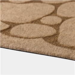 Коврик придверный Доляна «Камни», без окантовки, 40×60 см, бежевый