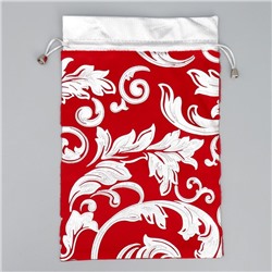 Мешочек подарочный новогодний плюш «Дед Мороз», тиснение, 20×30 см ± 1.5 см