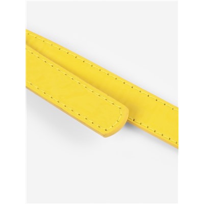 Ручка для сумки из экокожи, с карабинами, 125×1.8 см, жёлтая