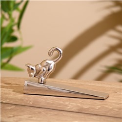 Стоппер дверной «Киска», 15×3.5×9 см, алюминий