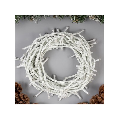 Гирлянда «Нить» 10 м, IP44, белая нить, 100 LED, свечение белое, 8 режимов, 220 В