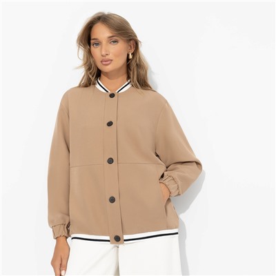Бомбер на пуговицах, Любуйся мной (бежевый)