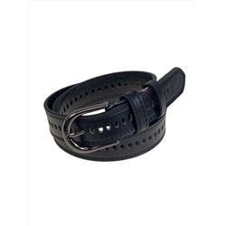 Ремень женский  из искусственной кожи, цвет черный