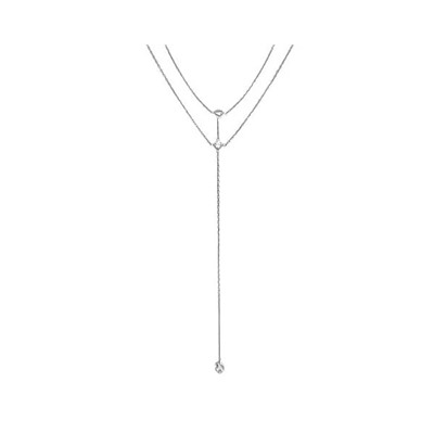 Колье из серебра куб.циркон., ТФК-22