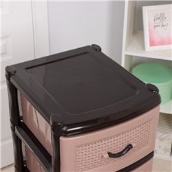 Комод 4-х секционный, бежево-коричневый