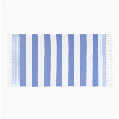 Полотенце - пештемаль LoveLife «Полоски», 100×180 см, хлопок 100%, синее