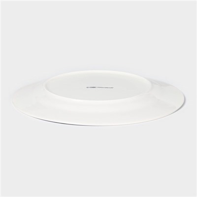 Тарелка новогодняя Доляна «Волшебная сказка», d=25.2 см, фарфор, белая