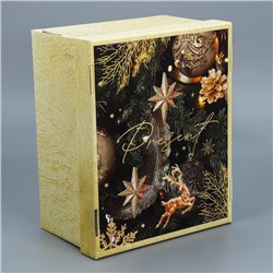 Коробка подарочная новогодняя складная «Фотографичная», 31×25.5×16 см, Новый год