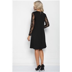 Платье Кружевная нежность (черное) П11398