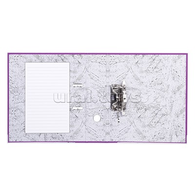 Папка с арочным механизмом "Attomex" A4 75 мм PVC разобранная, металлическая окантовка, запечатка форзаца, наварной карман с этикеткой, фиолетовая