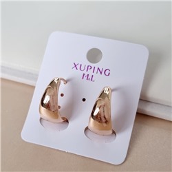 Серьги круглые крупные колечки коллекция "Xuping ML" покрытие позолота, арт.101.251