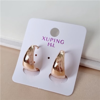 Серьги круглые крупные колечки коллекция "Xuping ML" покрытие позолота, арт.101.251