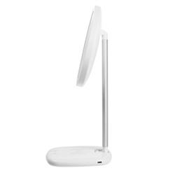 УЦЕНКА Зеркало Luazon KZ-08, подсветка, настольное, 30 LED, беспроводная зарядка, лампа, белое