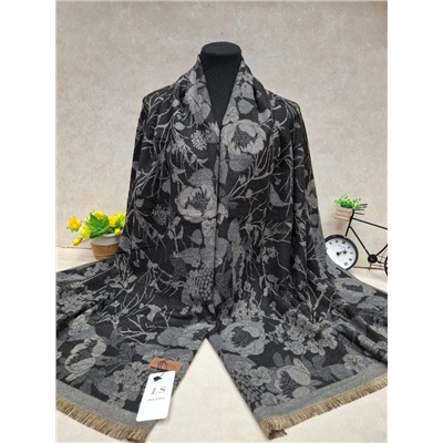 Мягкий двухсторонний палантин из кашемира мультицвет