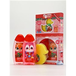 Подарочный набор для девочки «Для тебя»: пена для купания, шампунь для волос и мочалка утка, Чистое счастье