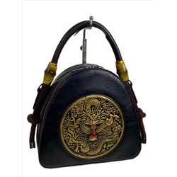 Женская сумка из искусственной кожи, цвет черный