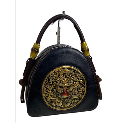 Женская сумка из искусственной кожи, цвет черный