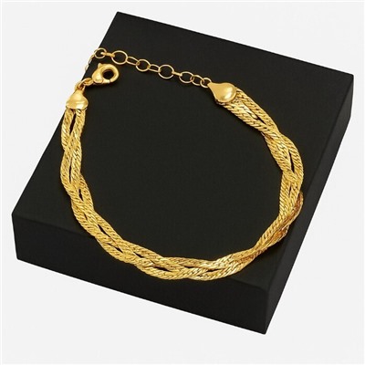 Браслет цепочка на руку ювелирная бижутерия Итальянское золото (покрытие желтое 14к), арт.313.322