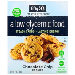 Fifty 50, Low Glycemic Chocolate Chip Cookies, 7 oz (198 g)