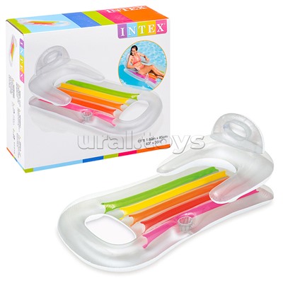 Матрас-кресло для плавания «Королевский», 160 х 85 см, цвета МИКС, 58802NP INTEX