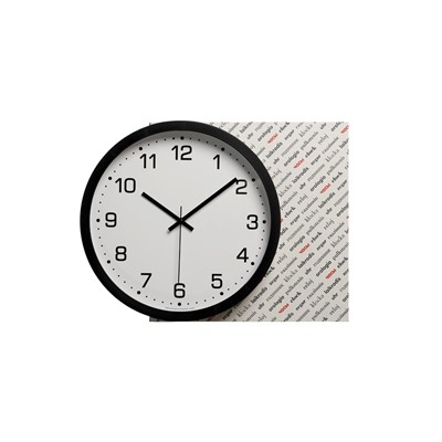 Часы настенные «Классика», плавный ход, d=30.5 см, чёрные