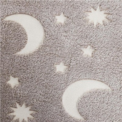 Плед светящийся в темноте «Этель. Луна», 150×200 см, корал-флис