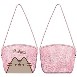 Сумка детская на плечо на молнии, полиуретан с блестками PUKS-UA1-450 Pusheen