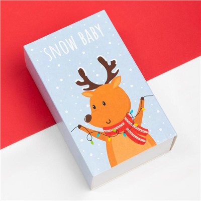 Носки детские новогодние Крошка Я «Оленёнок», набор 4 пары, 8-10 см