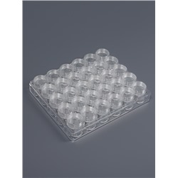 Органайзер для хранения мелочей, 30 баночек, d=2.6×2.8 см, 16.5×13.5×3.5 см, прозрачный
