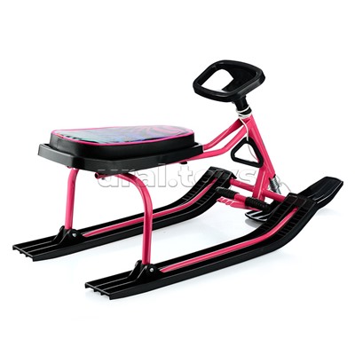 Игрушка Снегокат детский 210 "Зебра" с высокой рамой (Розовая)