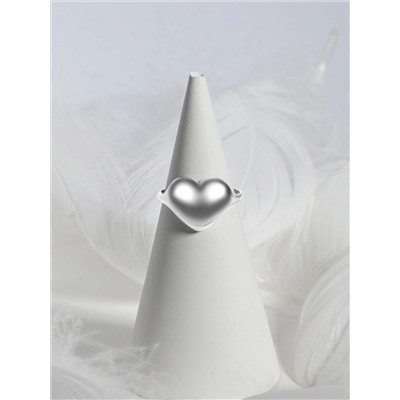 Кольцо из серебра родированное - Сердце К-7515р