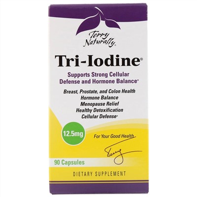 Terry Naturally, Tri-Iodine, 12,5 мг, 90 капсул
