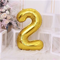 Воздушный шар фольгированный 40" «Цифра 2»